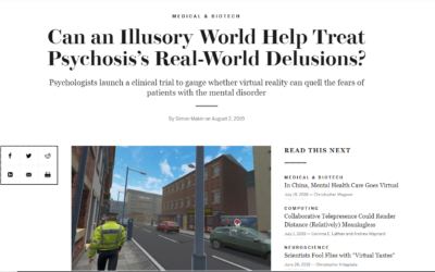 gameChange article in Scientific American: Can an Illusory World Help Treat Psychosis’s Real-World Delusions?
